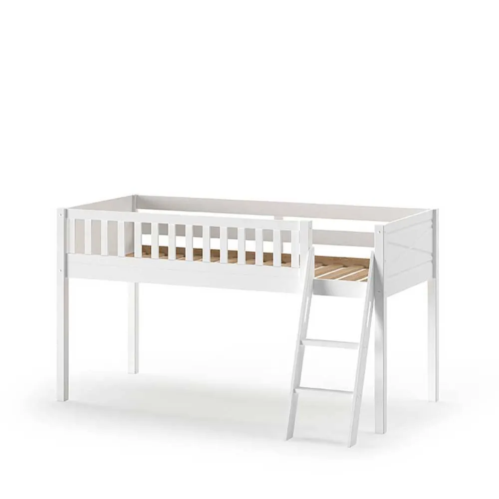 Wohnen Weiße Möbel|Jugendbetten*Prinzessin Spielbett Hochbett in Weiß - Brusetta