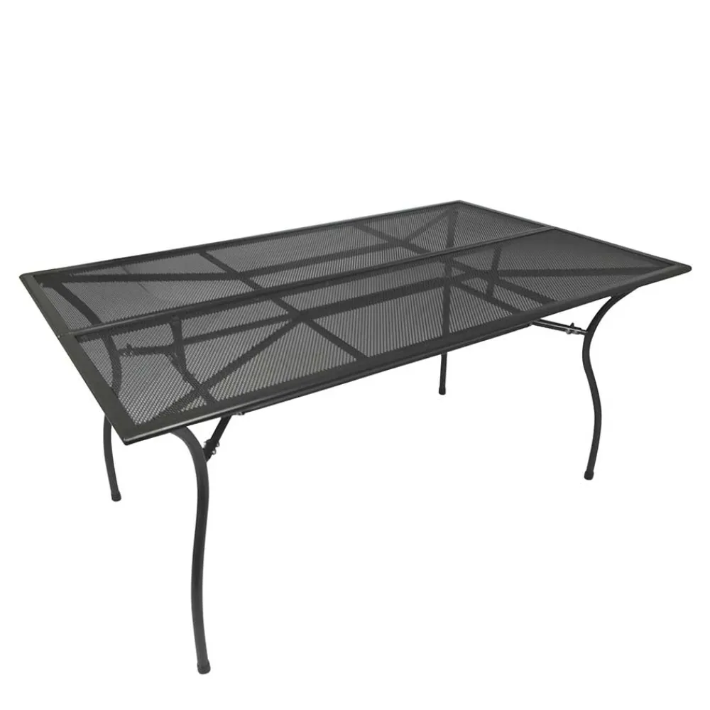 Wohnen Metall-Gartenmöbel*Pulverbeschichteter Gartentisch in Dunkelgrau - Lenox