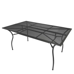 Wohnen Metall-Gartenmöbel*Pulverbeschichteter Gartentisch in Dunkelgrau - Lenox