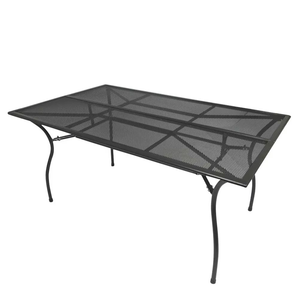 Wohnen Metall-Gartenmöbel*Pulverbeschichteter Gartentisch in Dunkelgrau - Lenox