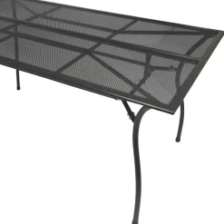 Wohnen Metall-Gartenmöbel*Pulverbeschichteter Gartentisch in Dunkelgrau - Lenox