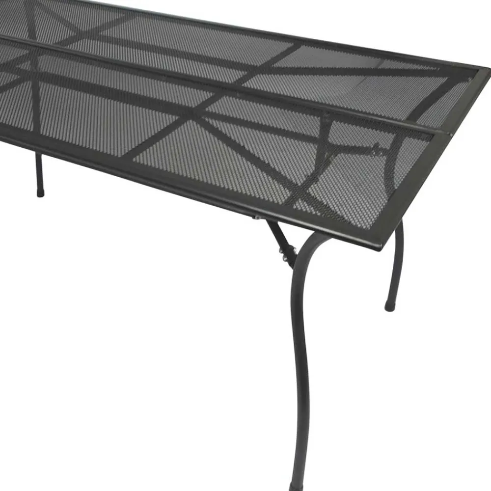 Wohnen Metall-Gartenmöbel*Pulverbeschichteter Gartentisch in Dunkelgrau - Lenox