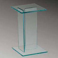 Wohnen Quadrat Blumensäule aus transparentem Glas - Nadia