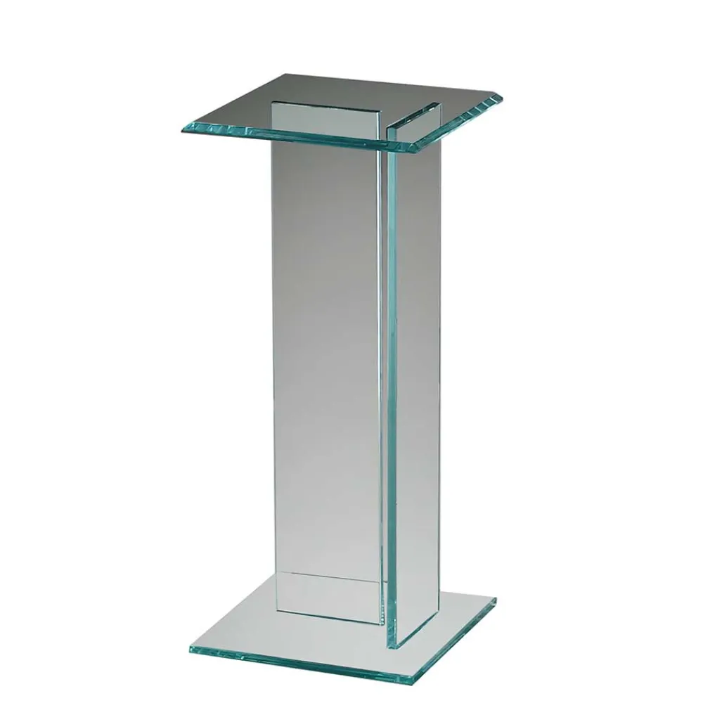 Wohnen Quadrat Blumensäule aus transparentem Glas - Nadia