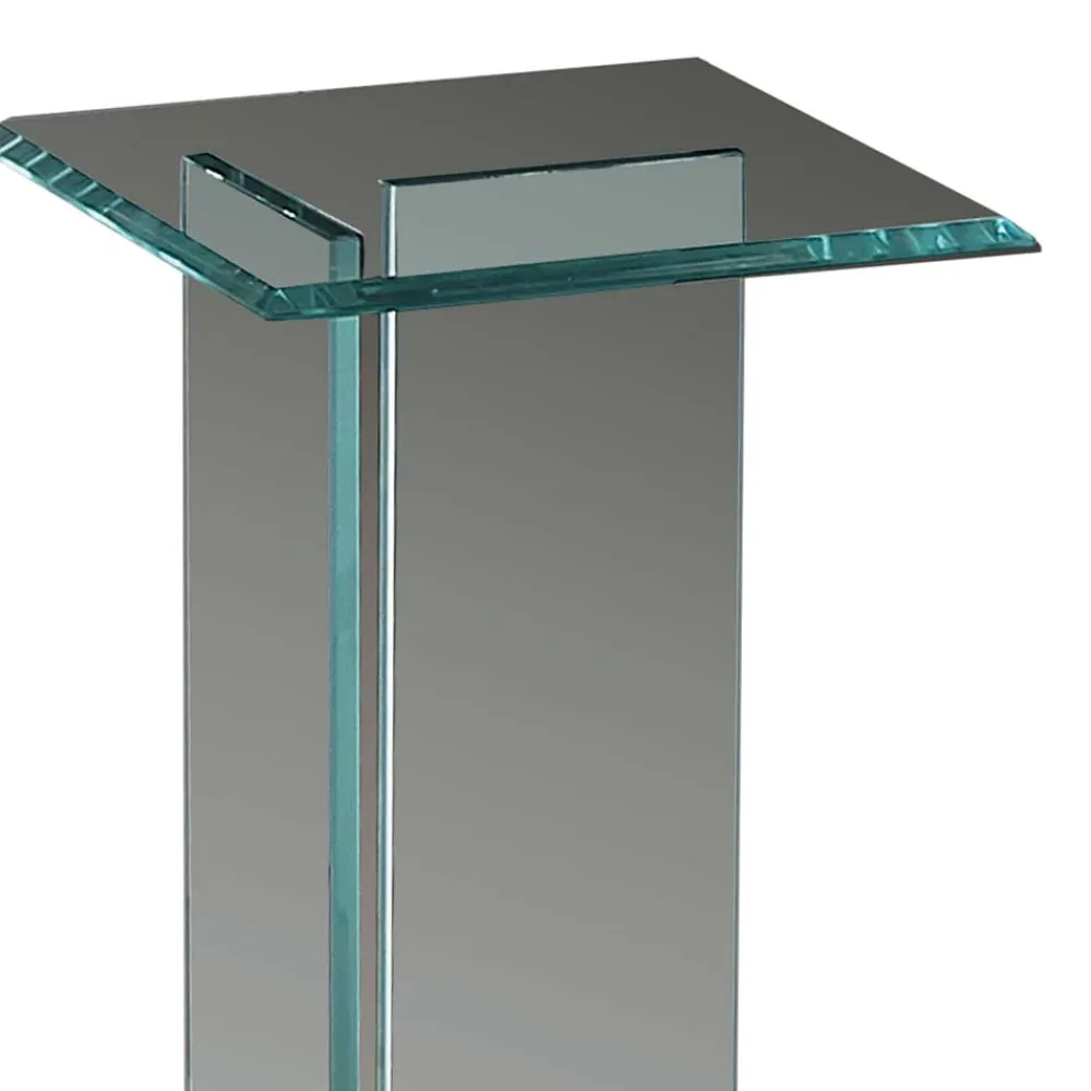 Wohnen Quadrat Blumensäule aus transparentem Glas - Nadia