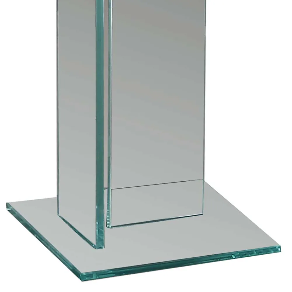 Wohnen Quadrat Blumensäule aus transparentem Glas - Nadia