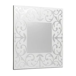Wohnen Spiegel|Flurspiegel*Quadrat Design Spiegel mit Ornament Rahmen - Spazion