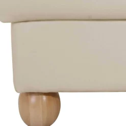 Wohnen Barhocker|Hocker*Quadrat Hocker in Beige Kunstlederbezug - Sharay