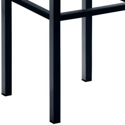 Wohnen Quadrat Tresenhocker in Anthrazit & Schwarz - Madrid