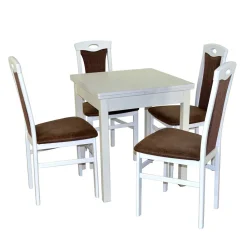 Wohnen Küchen-Essgruppen|Esszimmer Komplett*Quadratische Essgruppe mit Ausziehtisch - Mosca (fünfteilig)