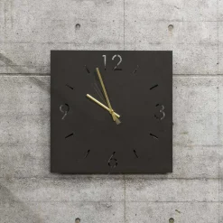 Wohnen Wanduhren*Quadratische Wanduhr in Schwarz - Britain