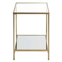 Wohnen Quadratischer Beistelltisch aus Klarglas - Clair