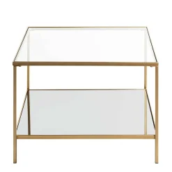 Wohnen Quadratischer Beistelltisch aus Klarglas - Clair