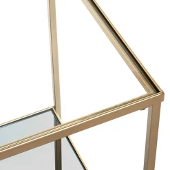 Wohnen Quadratischer Beistelltisch aus Klarglas - Clair