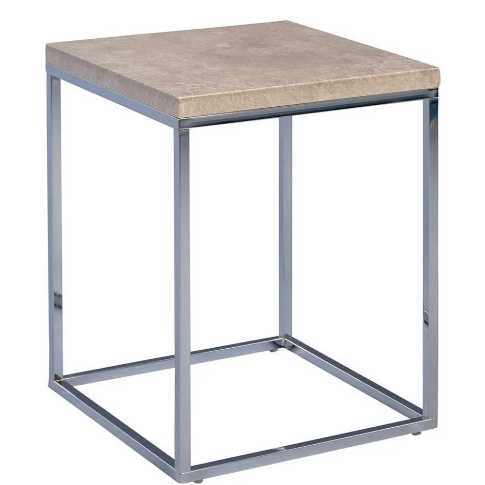 Wohnen Quadratischer Beistelltisch Loft Style Conory mit Beton Dekor