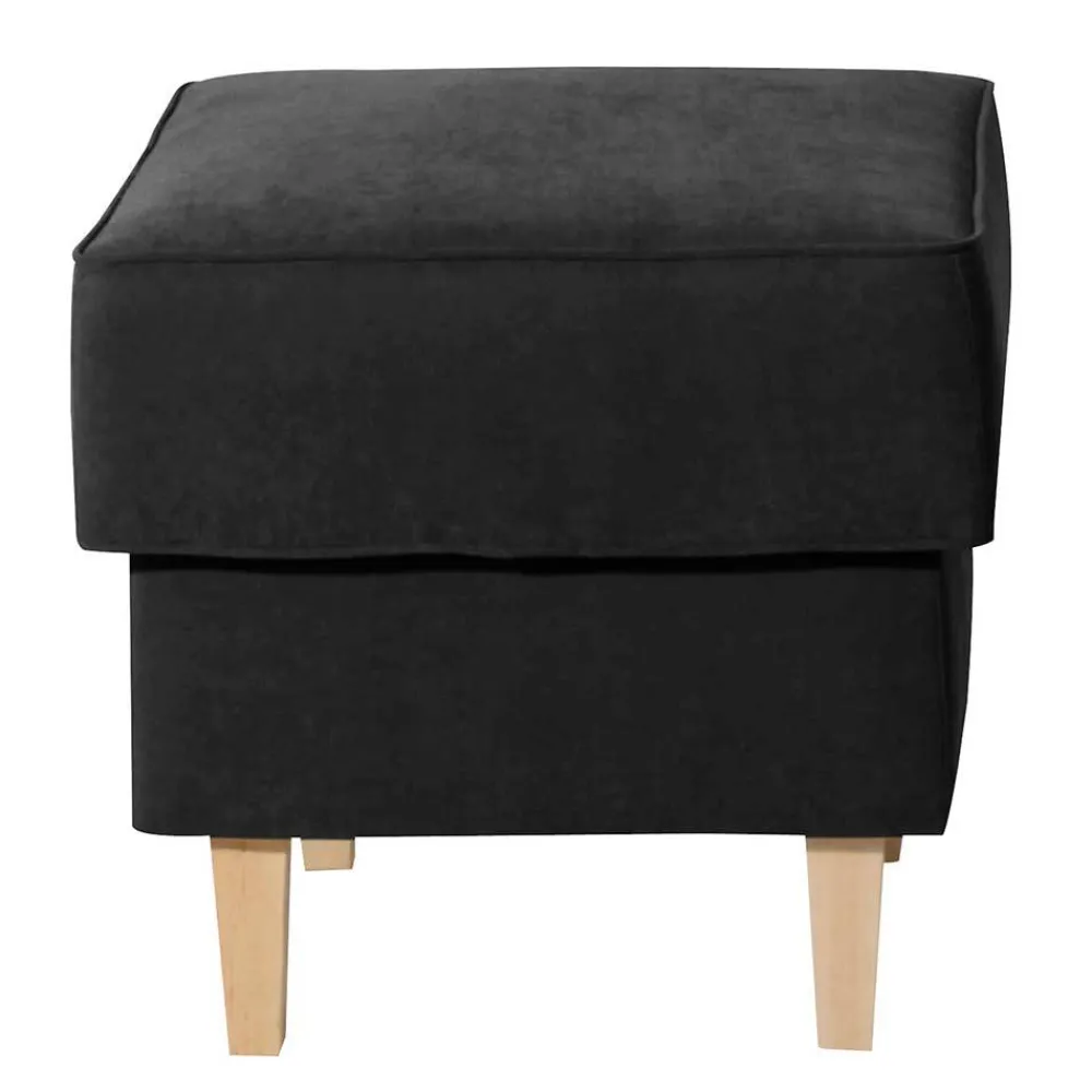 Wohnen Barhocker|Hocker*Quadratischer Couchhocker aus Velours - Lirionica