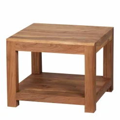 Wohnen Naturholzmöbel|Couchtisch*Quadratischer Couchtisch Vislan aus Holz naturbelassen Akazie massiv