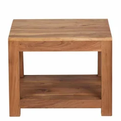 Wohnen Naturholzmöbel|Couchtisch*Quadratischer Couchtisch Vislan aus Holz naturbelassen Akazie massiv