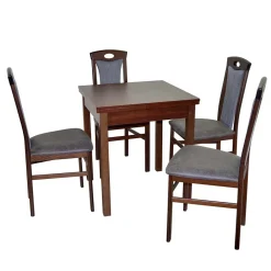 Wohnen Küchen-Essgruppen|Esszimmer Komplett*Quadratischer Esstisch mit Stühlen - Jilamenda (fünfteilig)