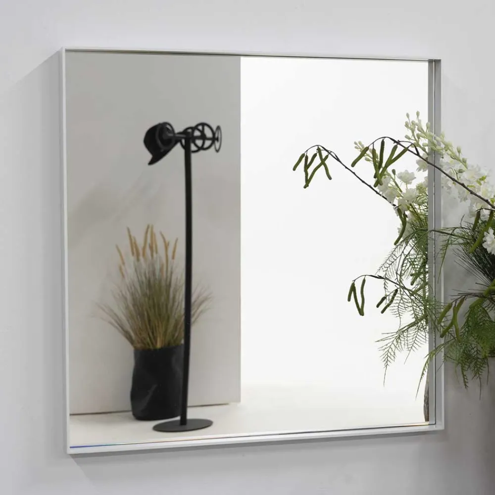 Wohnen Quadratischer Spiegel in Weiß - Sandja