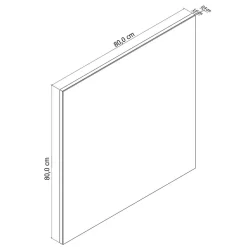 Wohnen Quadratischer Wandspiegel 80x80x2 cm - Laurela