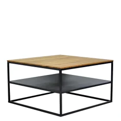 Wohnen Quadratischer Wohnzimmertisch mit Ablage - Urak