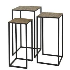 Wohnen Quadratisches Blumensäulen Set - Christine (dreiteilig)