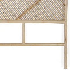 Wohnen Rattan Bett Kopfteil in Natur - Naas