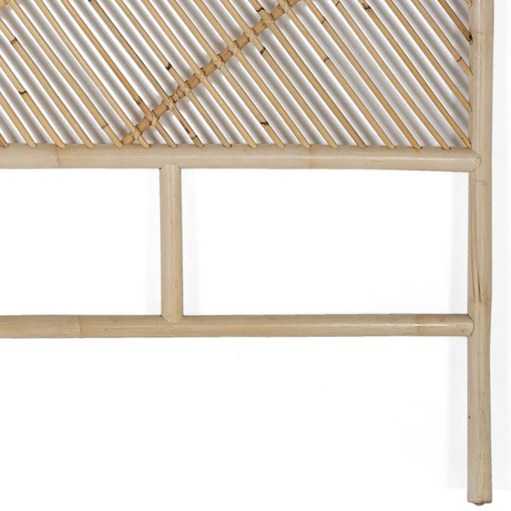 Wohnen Rattan Bett Kopfteil in Natur - Naas