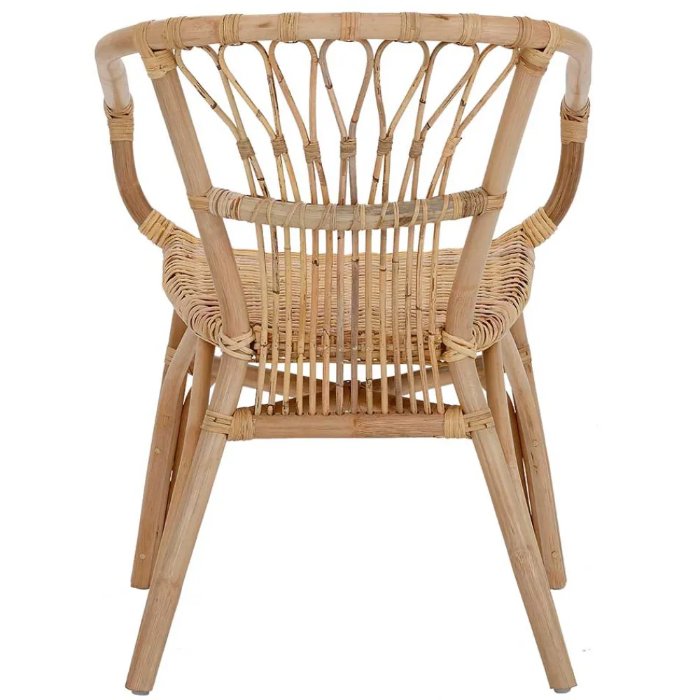 Wohnen Rattan Esszimmerstuhl in Beige - Titian (2er Set)