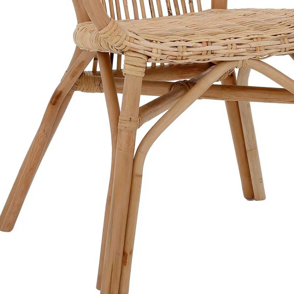 Wohnen Rattan Esszimmerstuhl in Beige - Titian (2er Set)