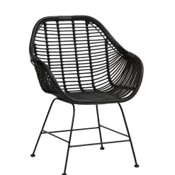 Wohnen Wohnzimmerstühle|Rattanmöbel*Rattan Geflechtstühle mit Armlehnen - Bregenza (2er Set)