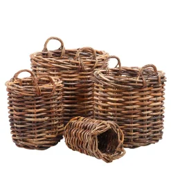 Wohnen Rattanmöbel*Rattan Körbe von Hand geflochten - Norjan (vierteilig)