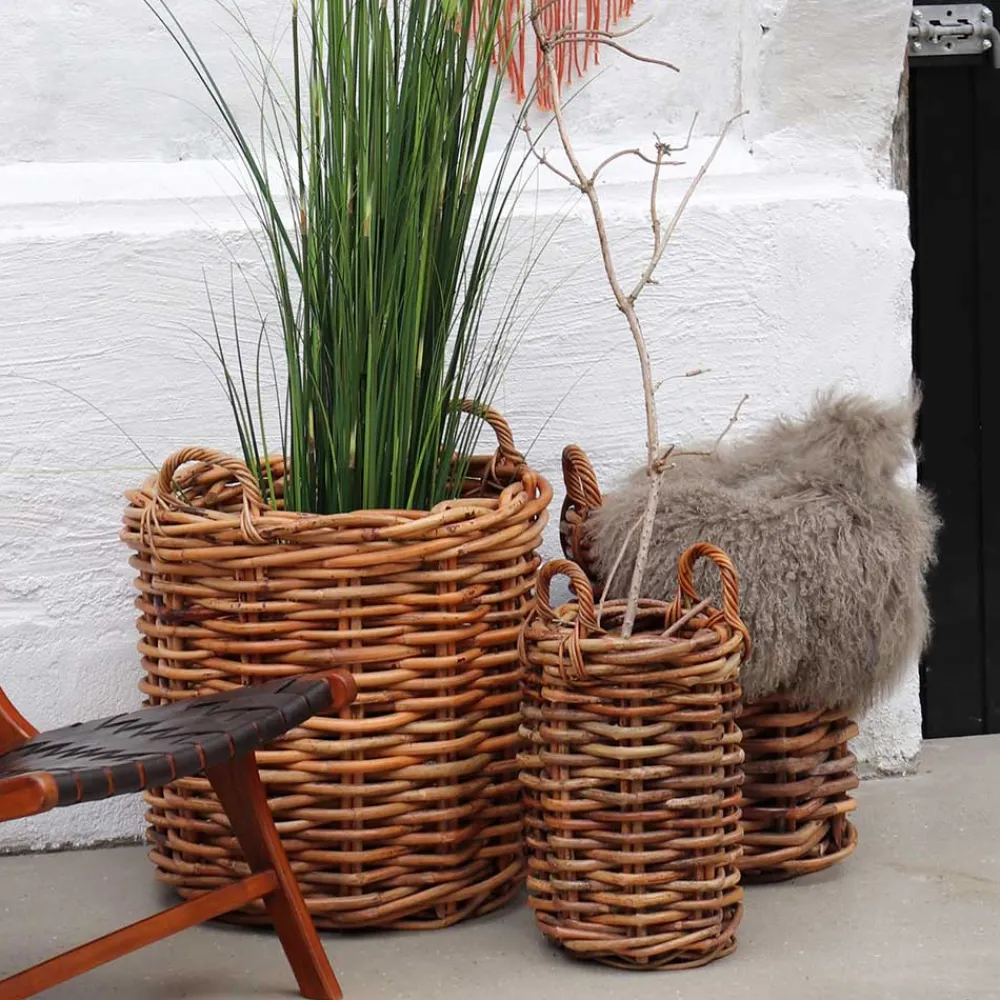 Wohnen Rattanmöbel*Rattan Körbe von Hand geflochten - Norjan (vierteilig)