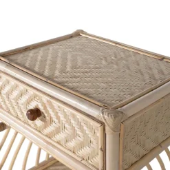 Wohnen Rattan Nachtkommode mit zwei Ablagen - Robin