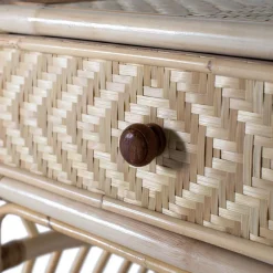 Wohnen Rattan Nachtkommode mit zwei Ablagen - Robin