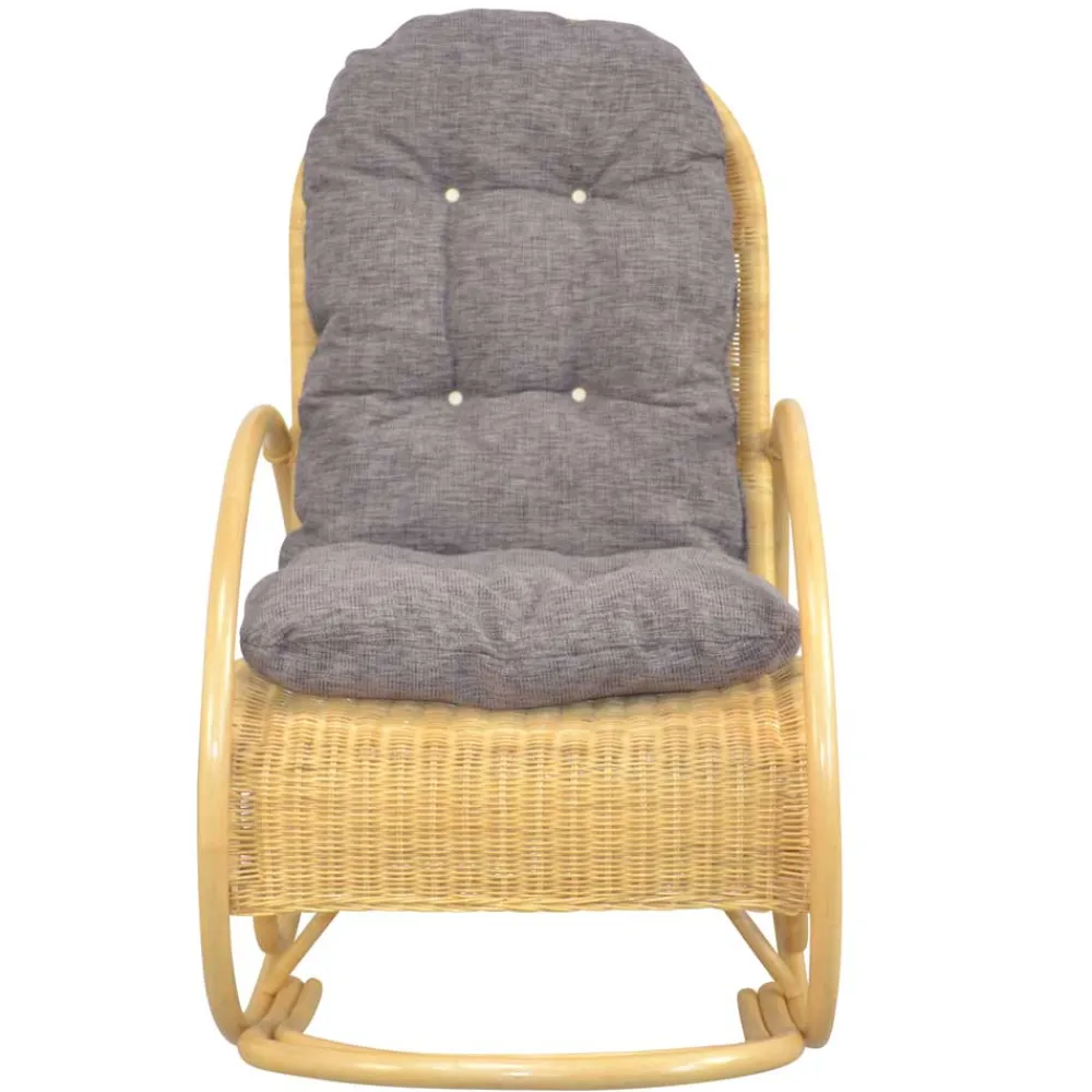 Wohnen Rattanmöbel*Rattan Schaukelstuhl in Natur - Paleara