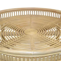 Wohnen Rattan Sofatisch in Beige 75x41x75 - Juwan