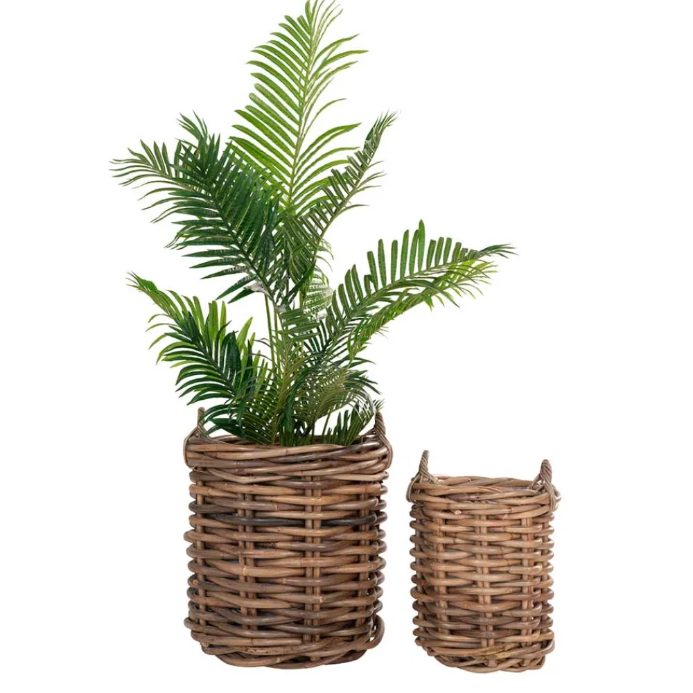 Wohnen Rattanmöbel*Rattankörbe mit Henkeln in Natur - Matreos (zweiteilig)