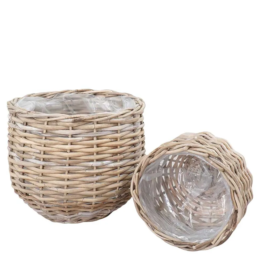 Wohnen Rattankörbe mit Innenfolien - Vimal (zweiteilig)