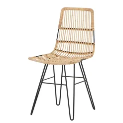 Wohnen Rattanstuhl mit Geflecht Sitz - Lombardy (2er Set)