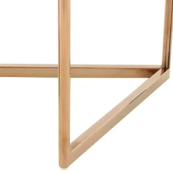 Wohnen Graue Möbel|Glasmöbel*Rauchglas Beistelltisch mit Gestell in Rosegold - Shivan