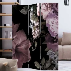 Wohnen Raumteiler mit Fotodruck Blumen Vintage - Emilina