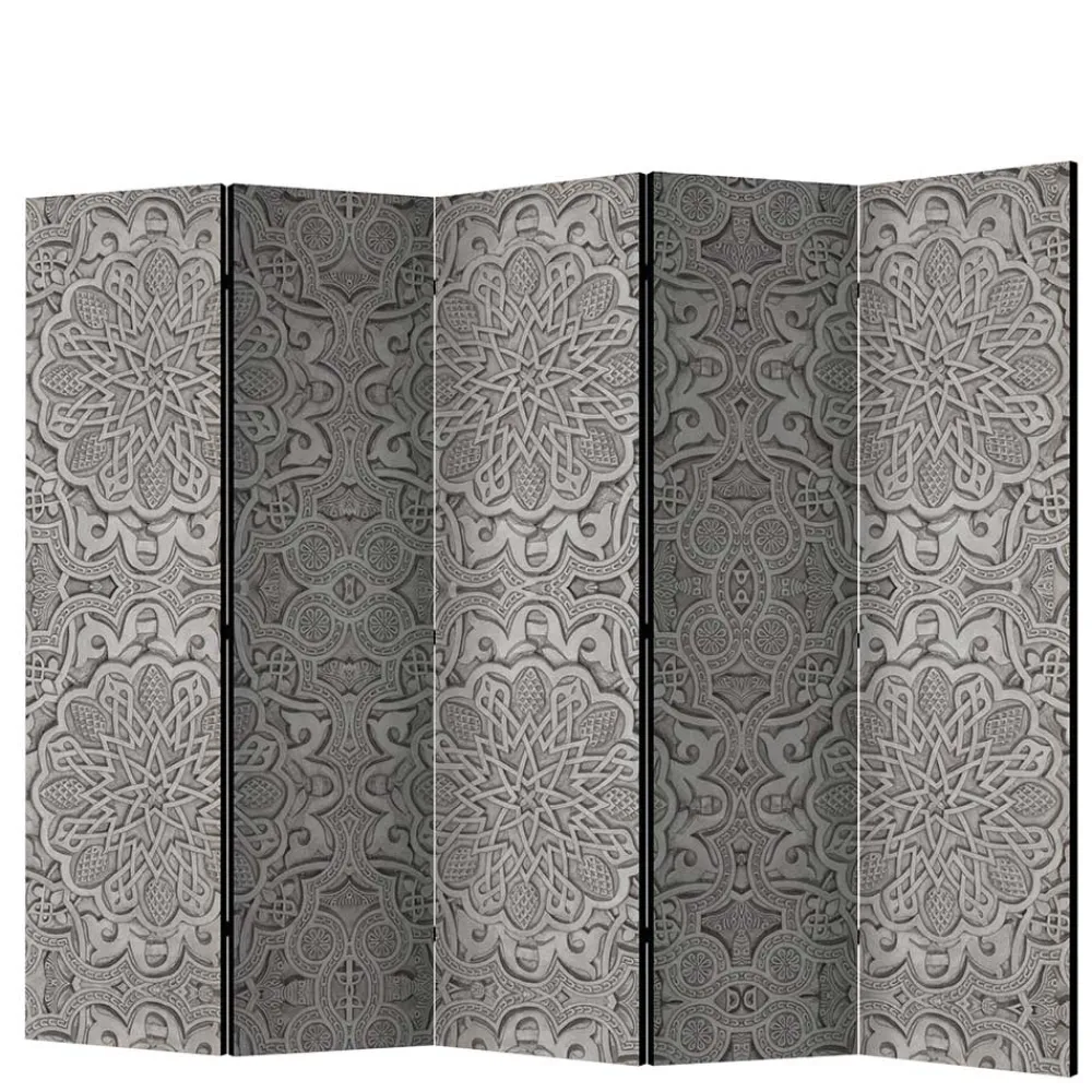 Wohnen Wohnzimmer-Regale|Orientalische Möbel*Raumteiler mit Mandala Motiv in Grau - Sololos