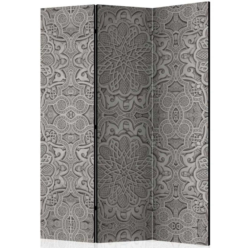 Wohnen Wohnzimmer-Regale|Orientalische Möbel*Raumteiler mit Mandala Motiv in Grau - Sololos