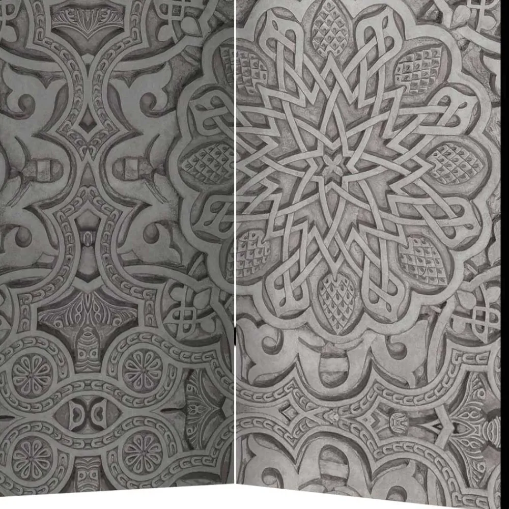 Wohnen Wohnzimmer-Regale|Orientalische Möbel*Raumteiler mit Mandala Motiv in Grau - Sololos