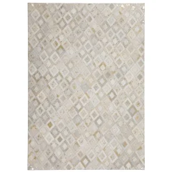 Wohnen Teppiche*Rauten Patchwork Teppich aus echtem Fell - Seven