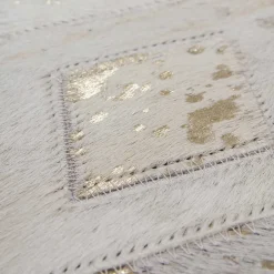 Wohnen Teppiche*Rauten Patchwork Teppich aus echtem Fell - Seven