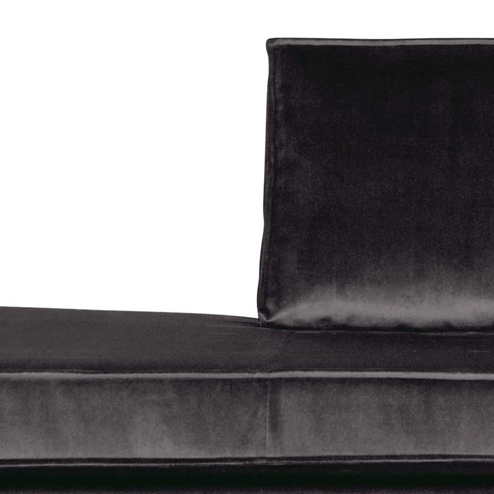 Wohnen Recamiere in Anthrazit Ertrego mit Samt Bezug