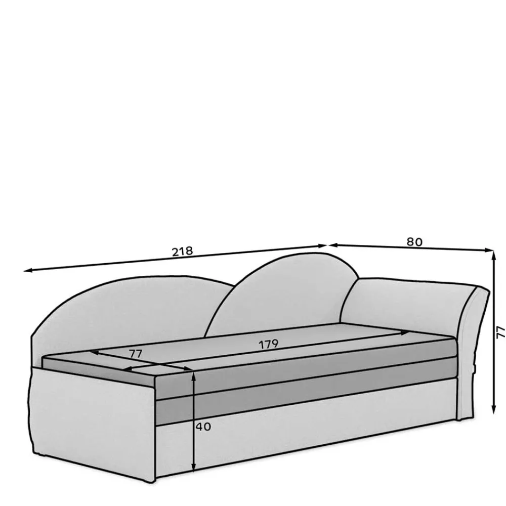 Wohnen Sofas|Sofa*Recamiere mit Schlaffunktion - Ofarello